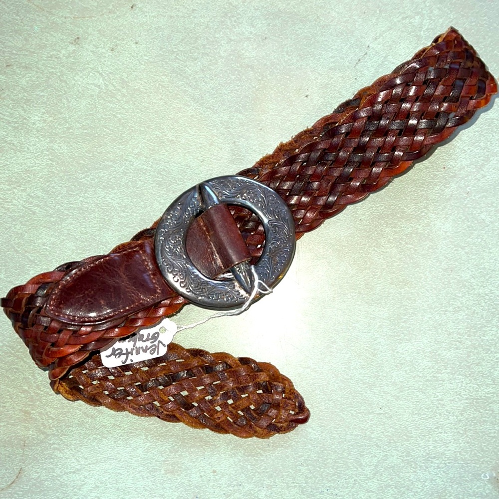 Jennifer Graham brown leathers braided belt ,Small super cute! I wish it fit me.